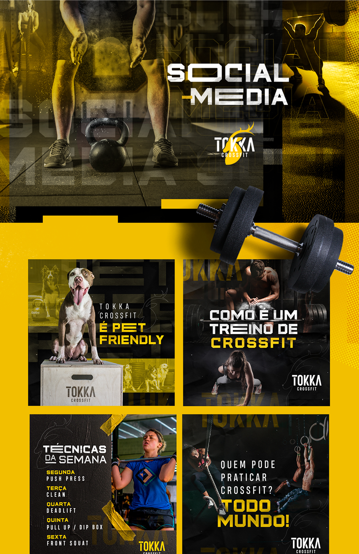 Crossfit gym midia mídia social academia box publicidade design tokka fitness