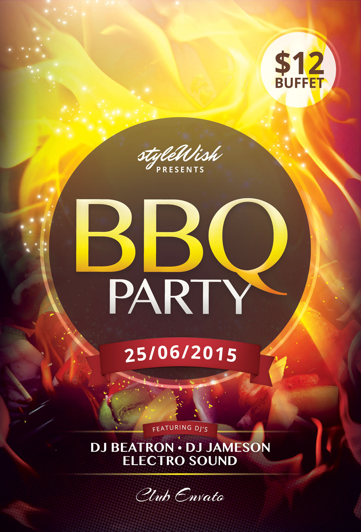 BBQ Party Flyer on Behance For Cookout Flyer Template