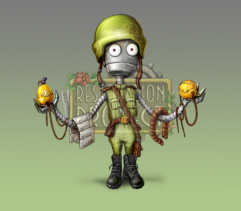 gamedevelopment gamedev CG Character concept conceptcharacter characterdesign raster PS robot droid
