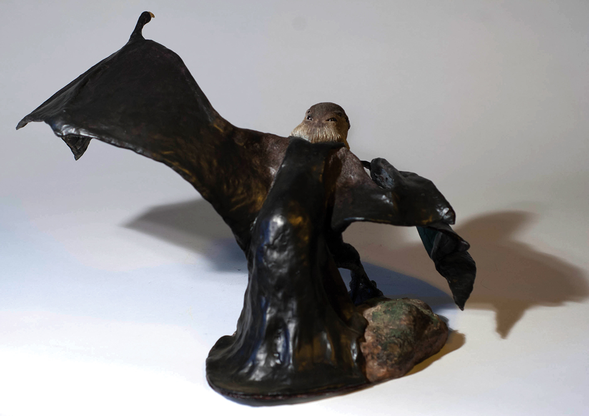 creature design sculpture painting   bat owl