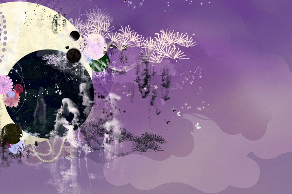 moon Rao digital Love japan itonami flower vector art Collection river tears purple amazing world