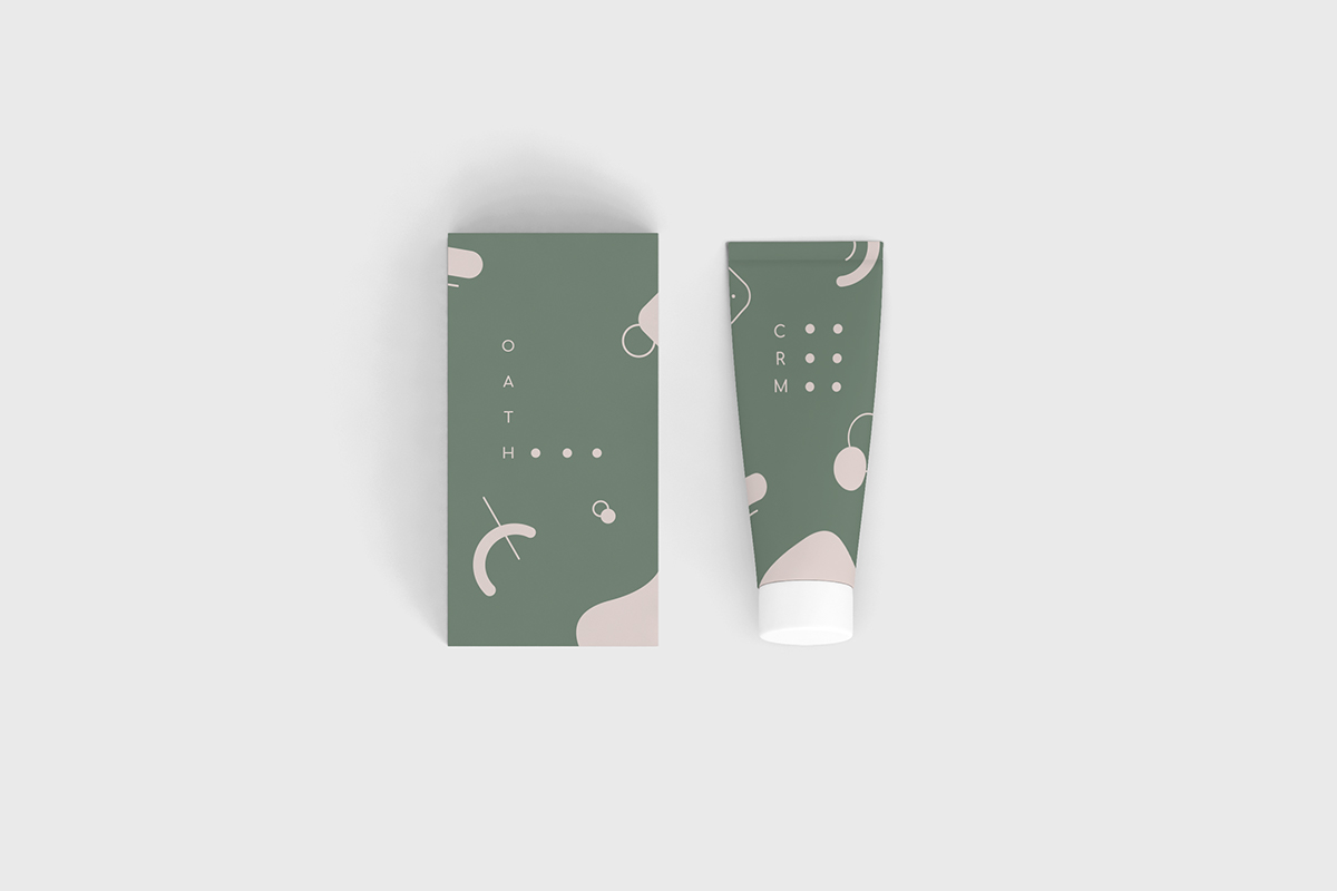 Cosmetic clean Packaging graphic design 