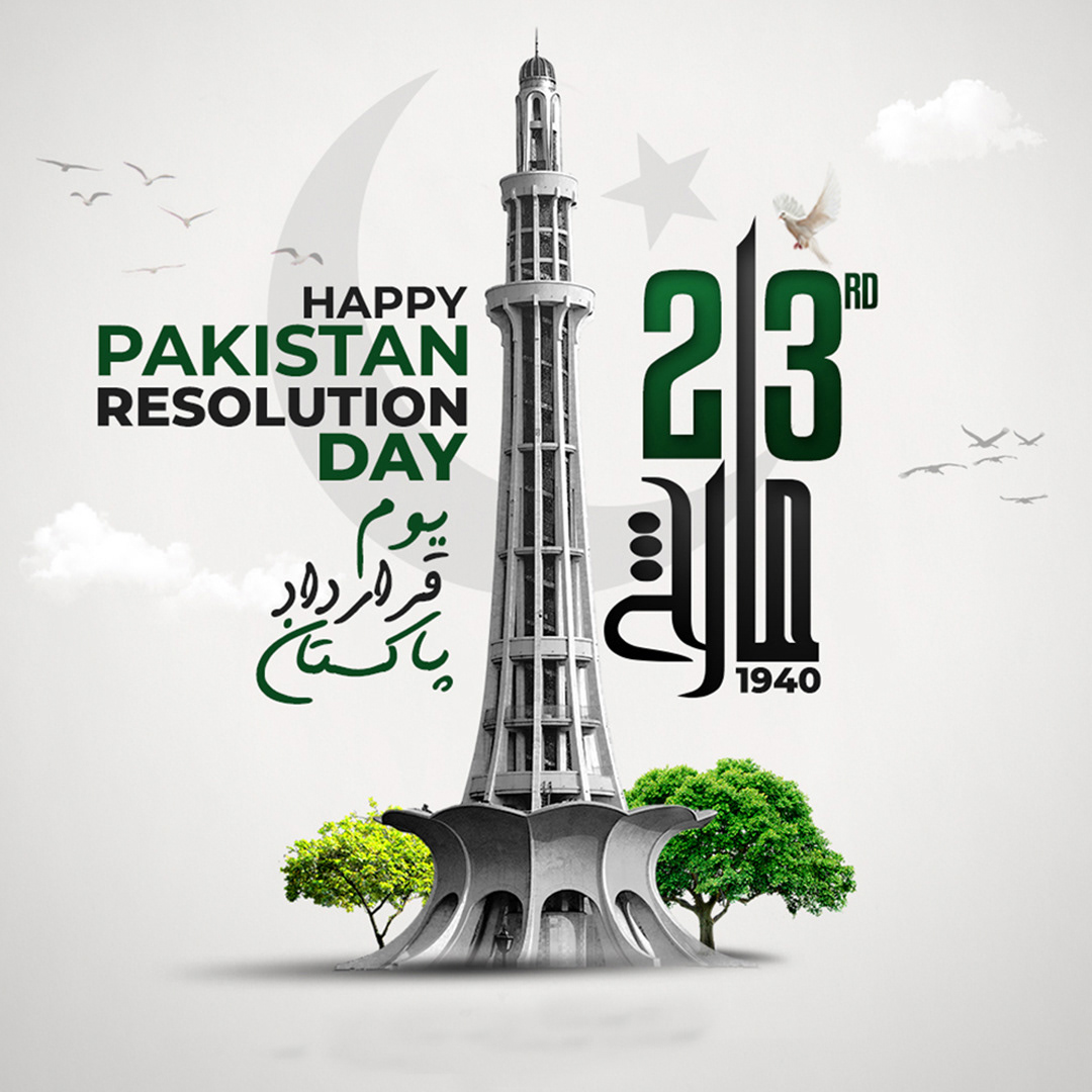 Social media post pakistan resolution day 23rd March Resolution 1940 minar e pakistan