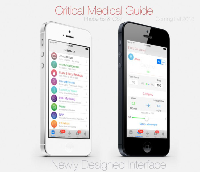 critical medical UI user interface critical medical