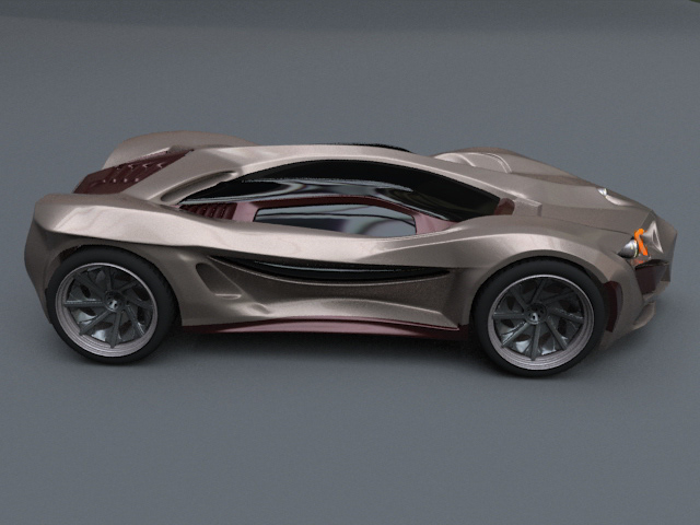 car concept futuristic sci-fi coupe sports car Racing speed cyberrhino computer graphics 3D Rendering car design concept design