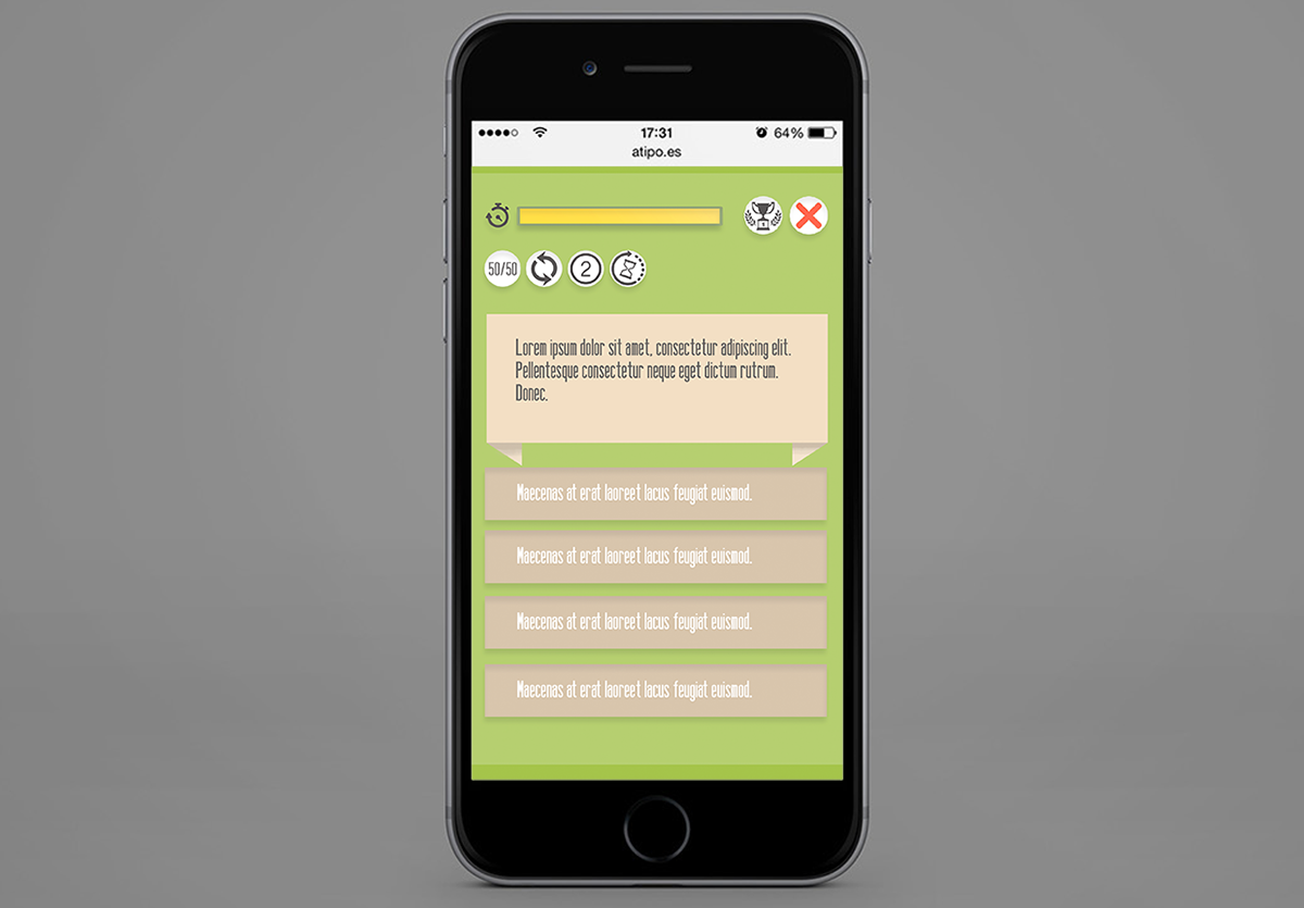 User inteface Mobile aplication app UI game
