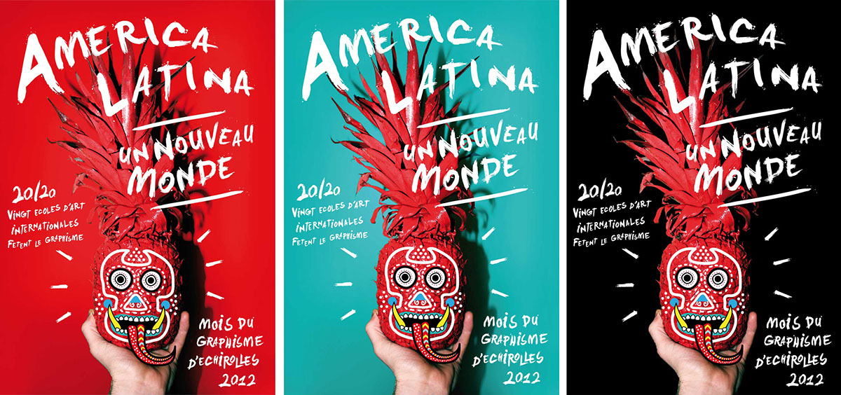 echirolles ananas red Competition graphic Illustrator photoshop mexico america america latina new world Exhibition  Brazil el diablo