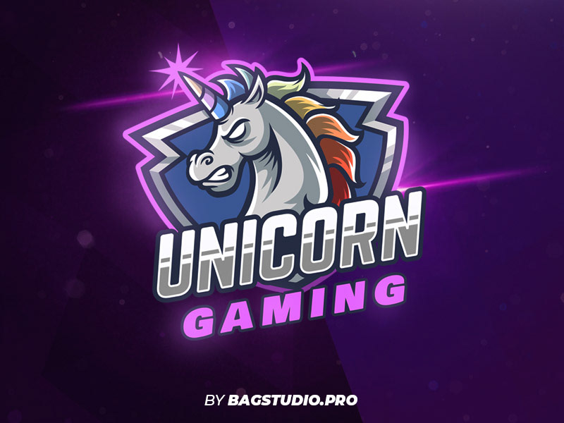 logo vector unicorn esport team sport fantasy Gamer