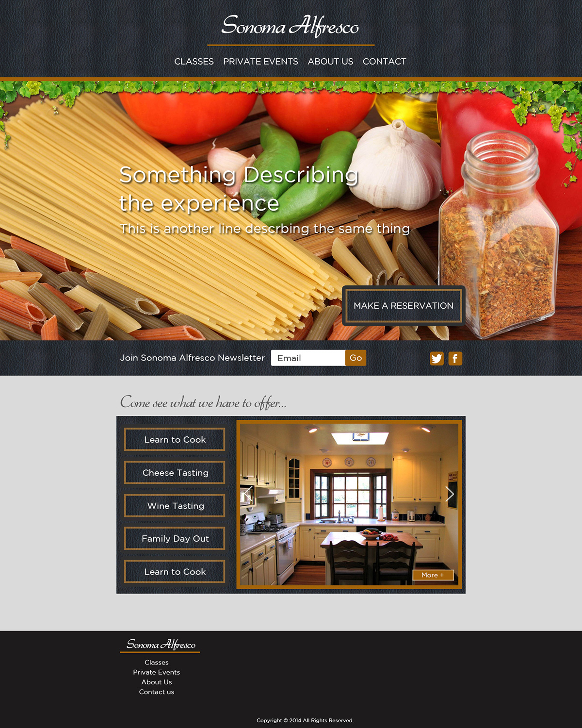 Website Design Italian food restaurant