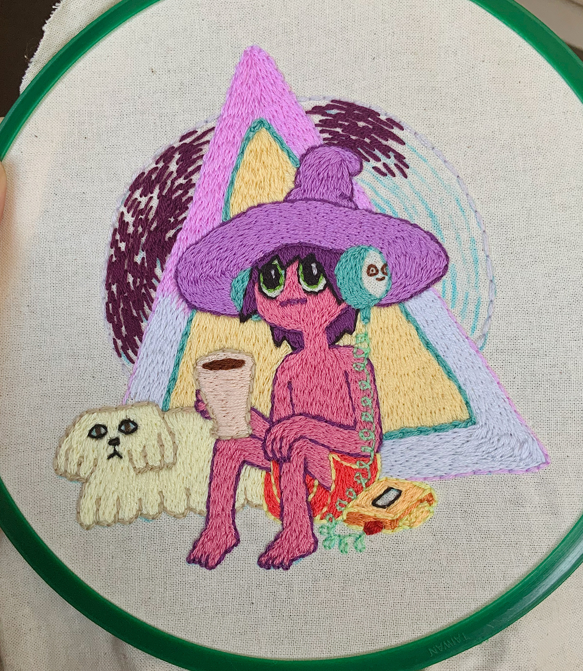 bordado craft Embroidery Fan Art gospel ILLUSTRATION  midnight