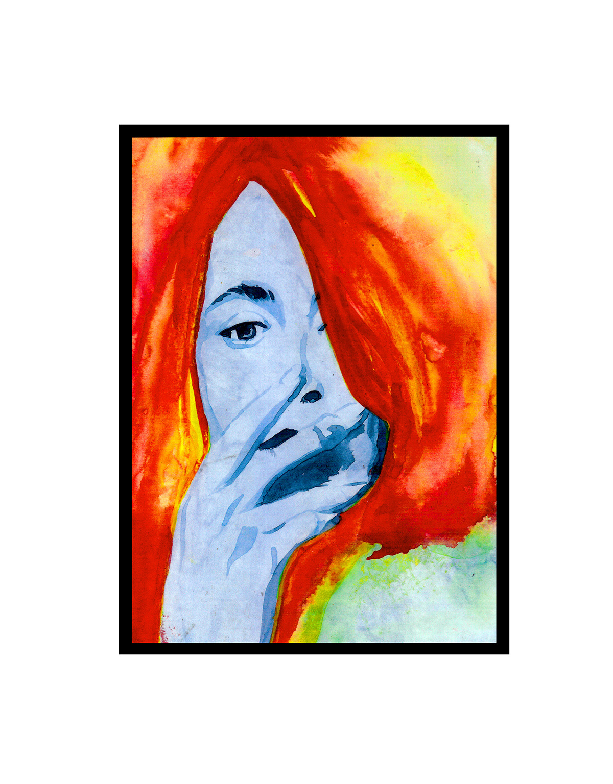 Suzanne Vega watercolor portrait