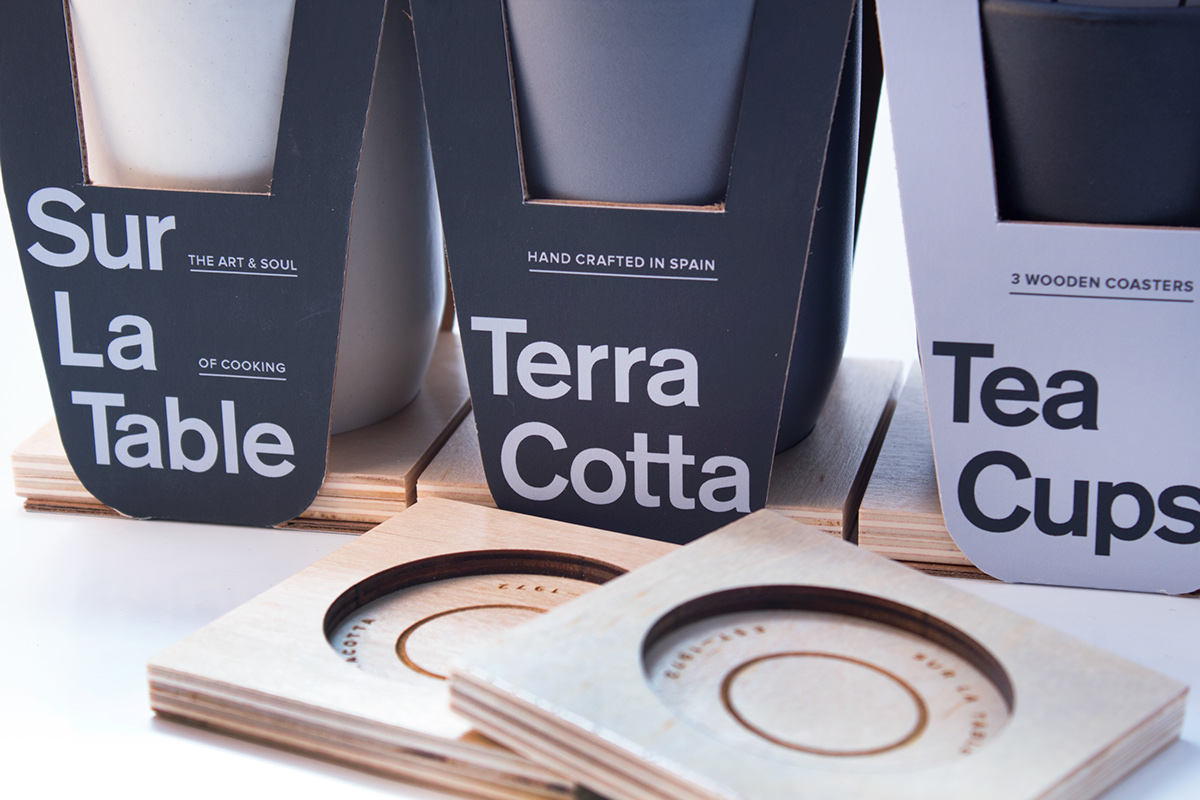 terracotta glass package recyclable cardboard sur la table hand crafted environmental tea cups