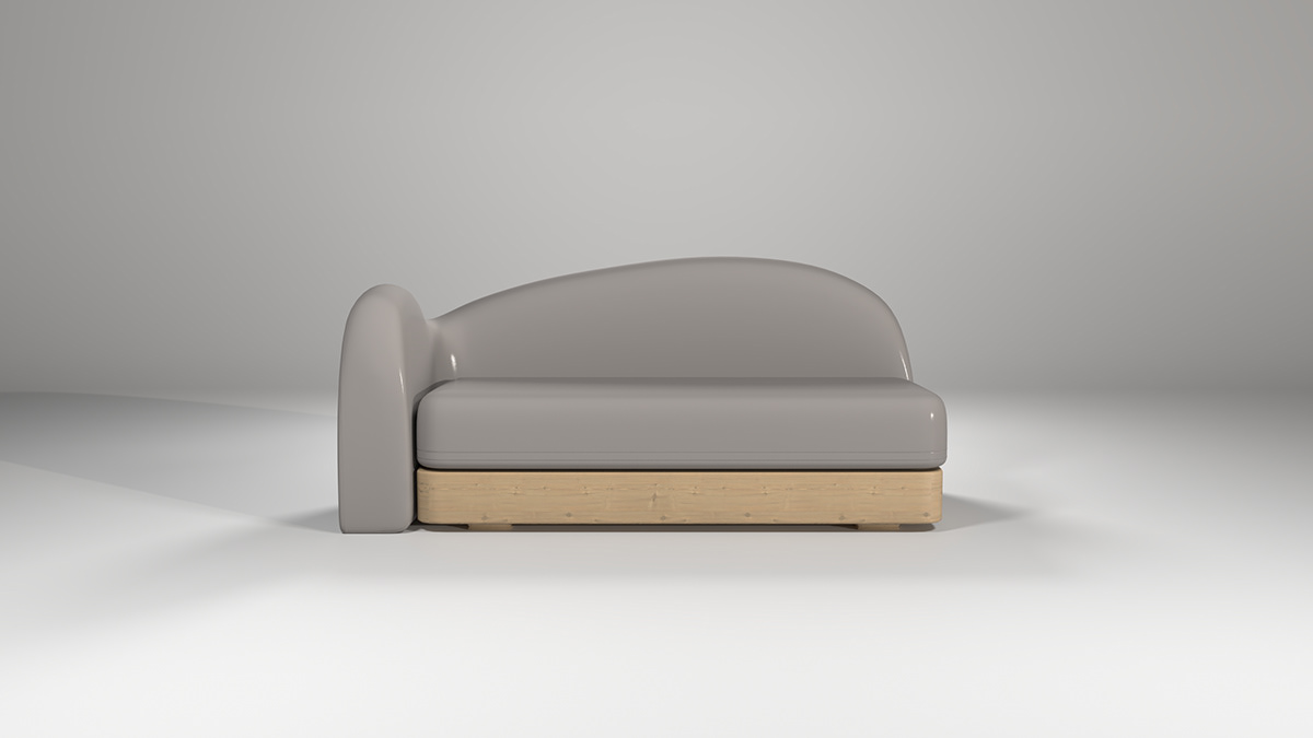 wave sofa Interior 3ds max soft light weight light model