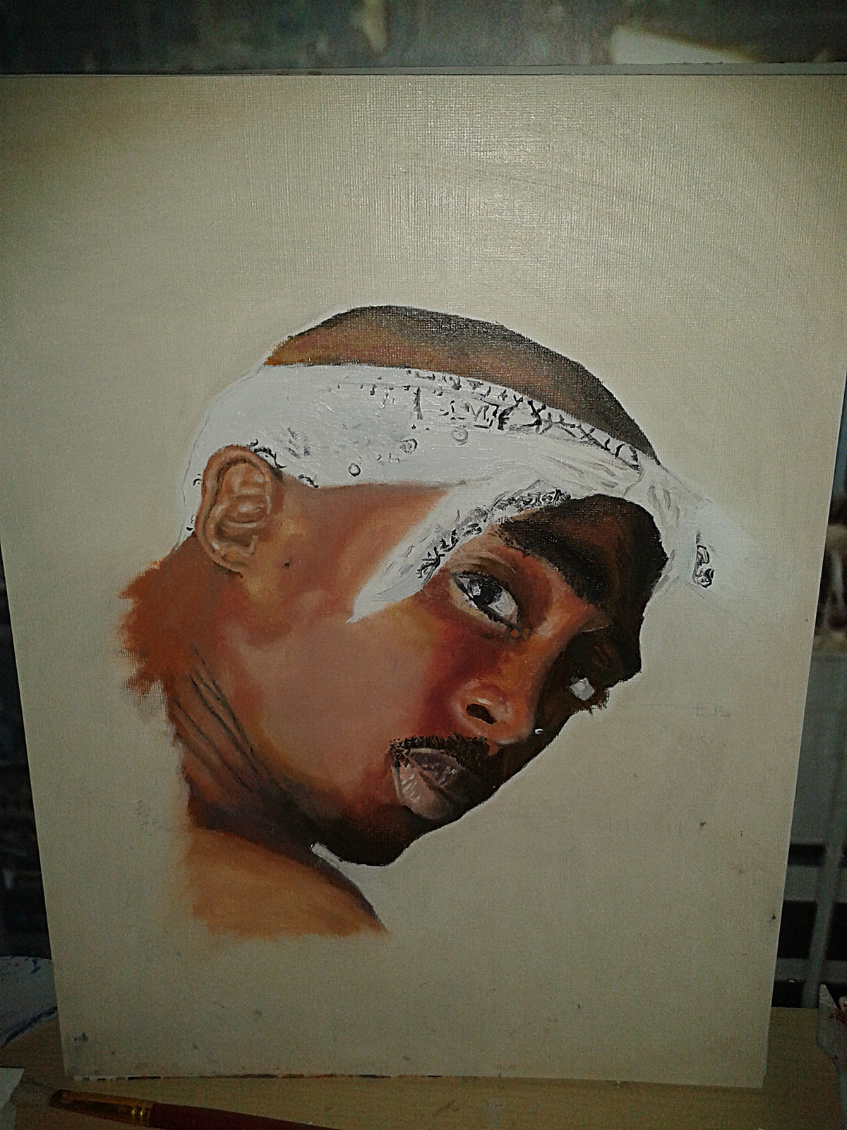 2pac tupac amaru shakur fine art paint artwork art oil paint pac all eyez on me djkingstadesign thug life