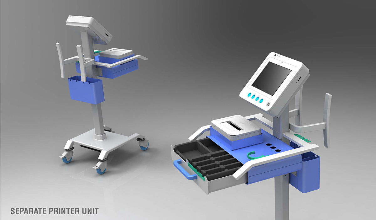 cart fetal monitor Medical Product healthcare Ergonomics