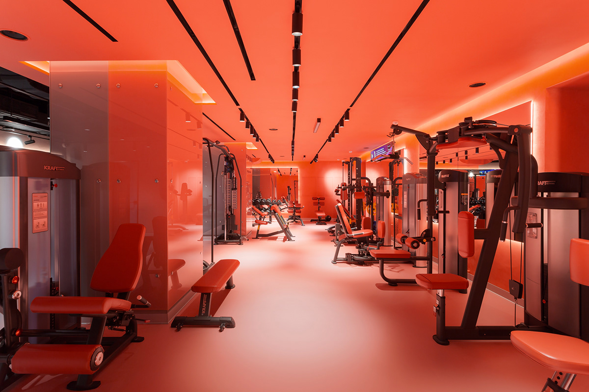 architectural photography gym interior design  Interior Photography red интерьерная фотография фотосъемка