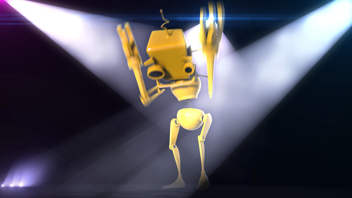 3D dancing robot robot elle esse group