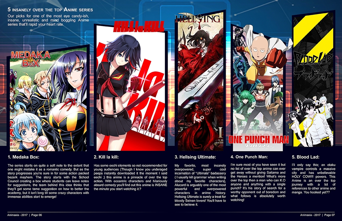 magazine layouts graphic design  anime digital design logo redesign