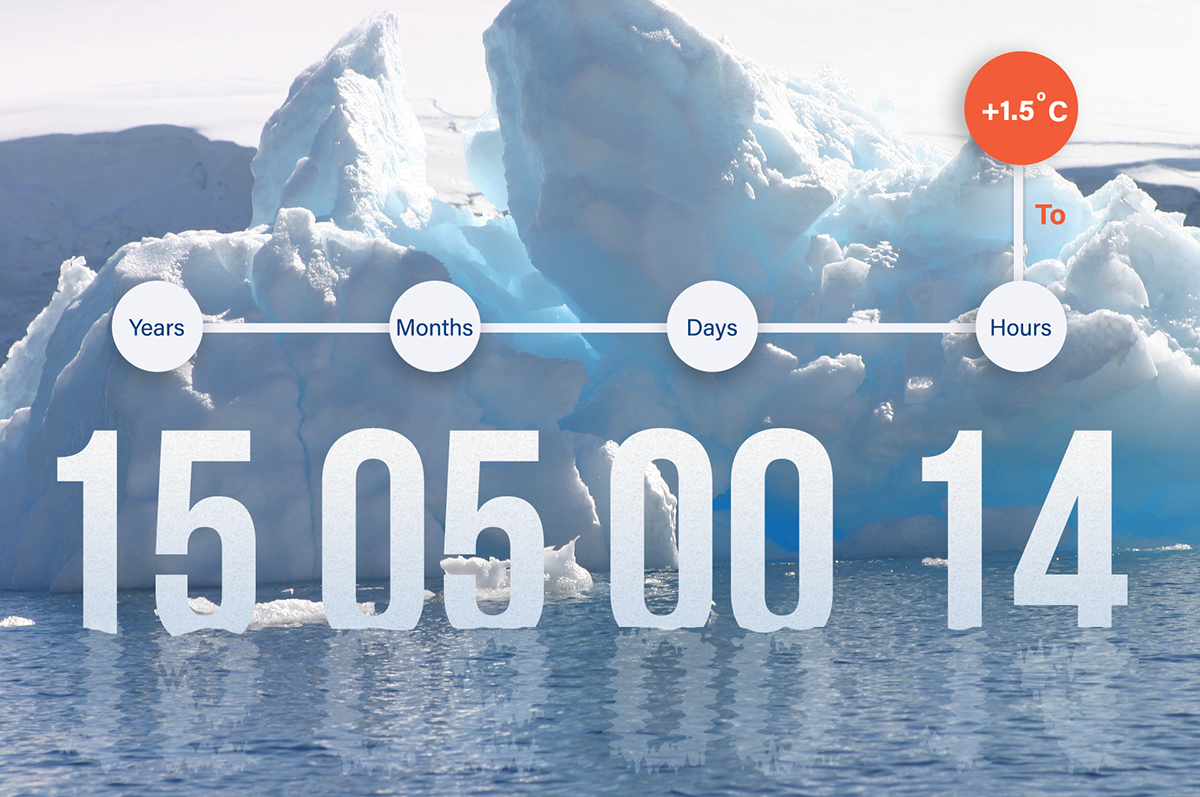 global warming Carbon Emissions temperature environment melting glacier  climate change DailyUI ui challenge countdown countdown timer