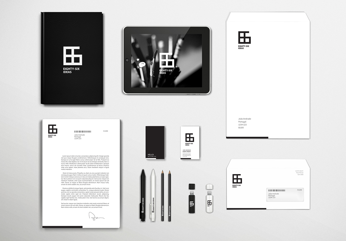 Self Promotion branding   86ideas   Graphic design identity corporate freelancer comunication joao andrade Portugal lisboa