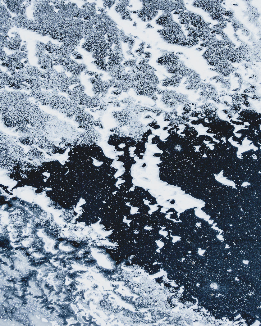 pattern frozen ice lake winter structure blue water cold