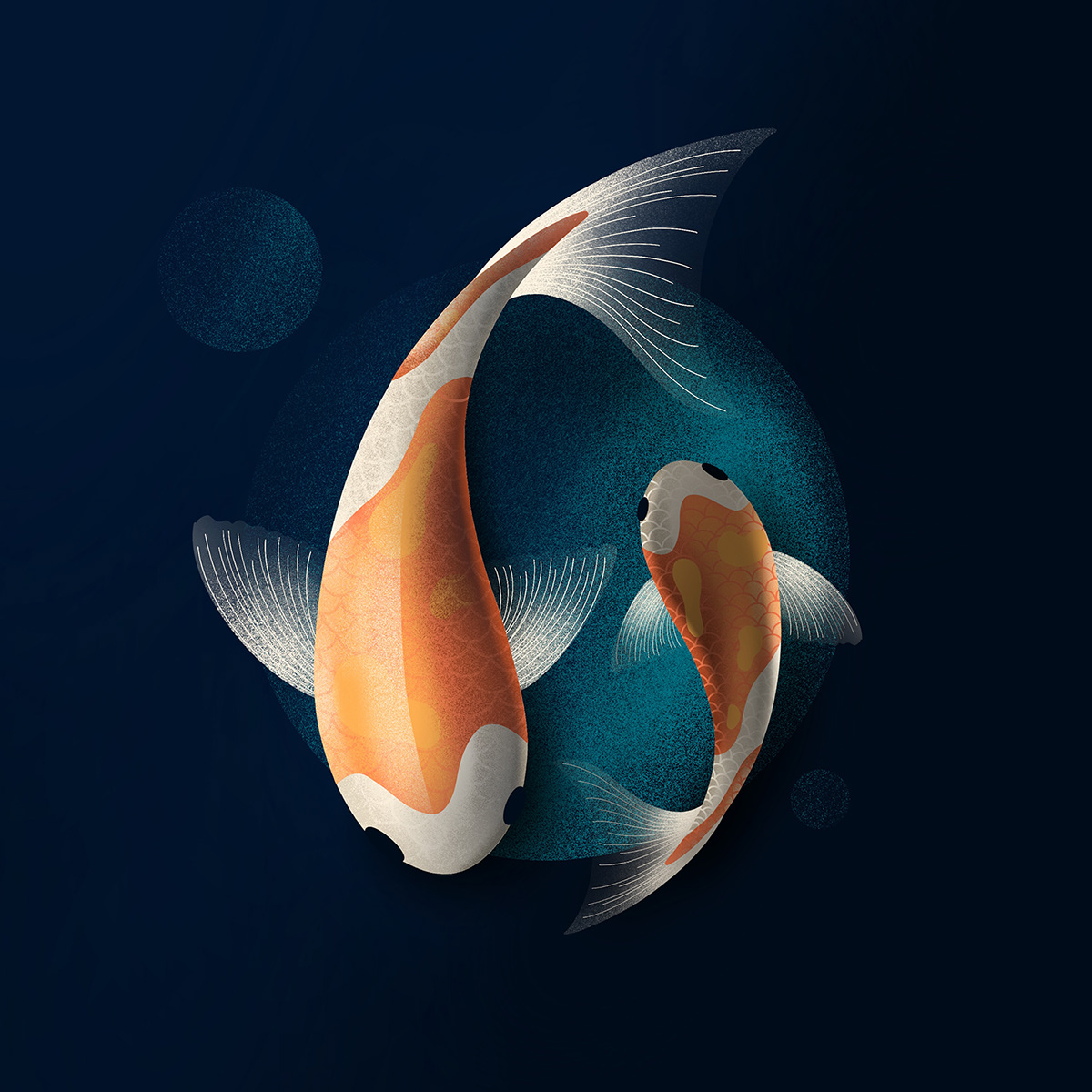 ILLUSTRATION  painting   mrchrisby Procreate iPad coy fish apple pencil procreate app