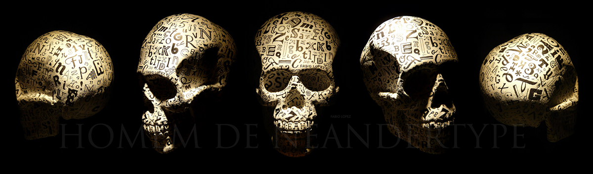 caveira skull crânio type tipografia letras Letterform calavera lettering typography  