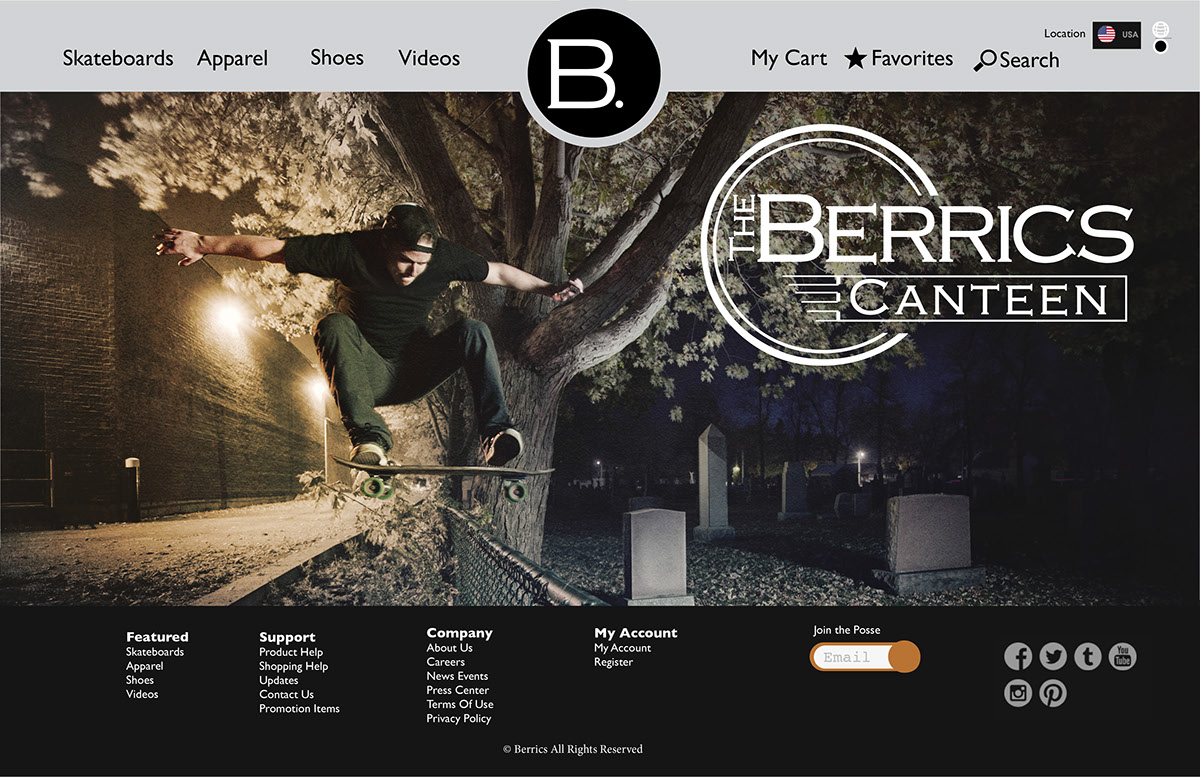 #berrics #website #mockups #ecommerce