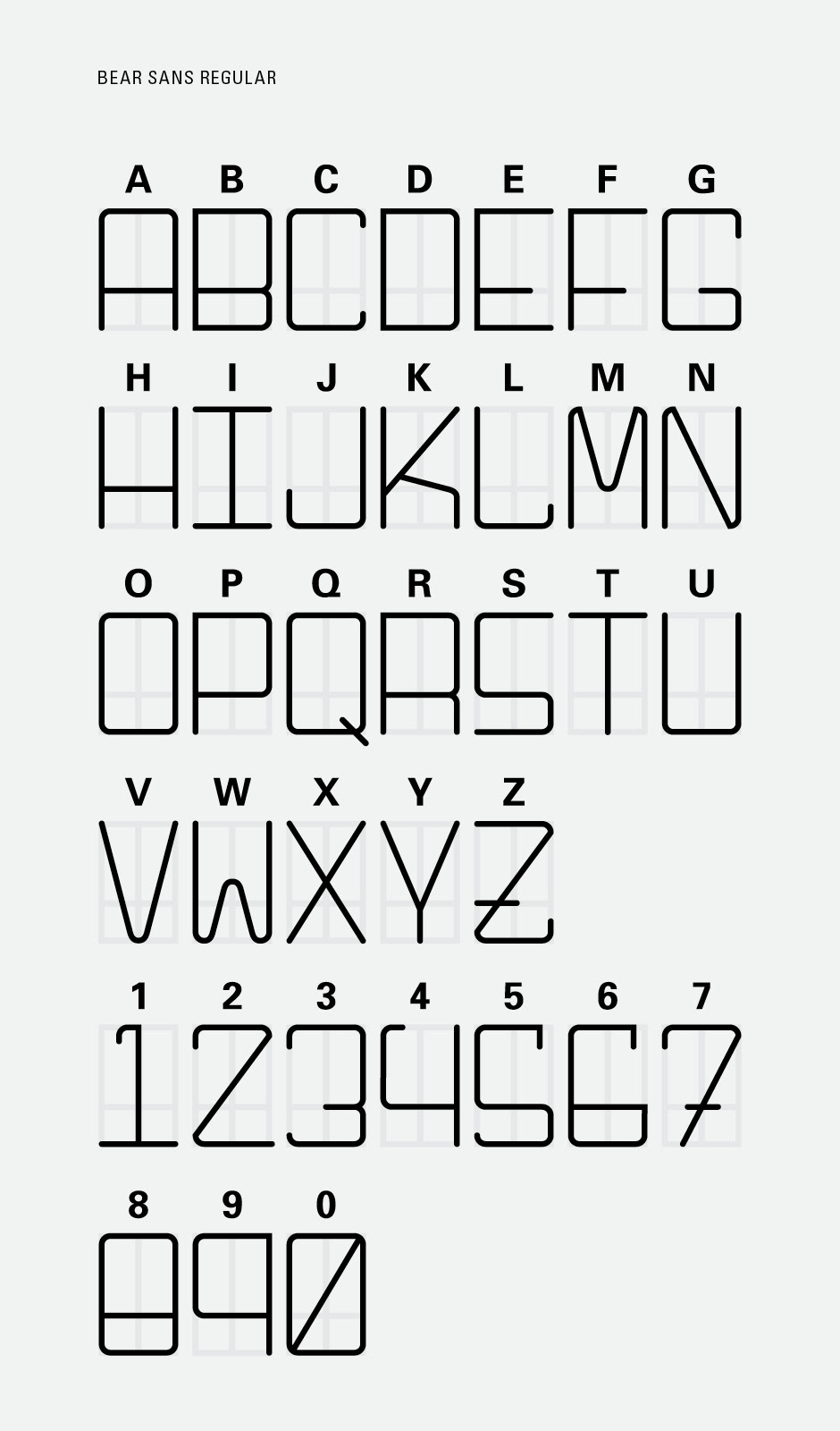 Bear Sans Typeface design type image jamesmcdonough font