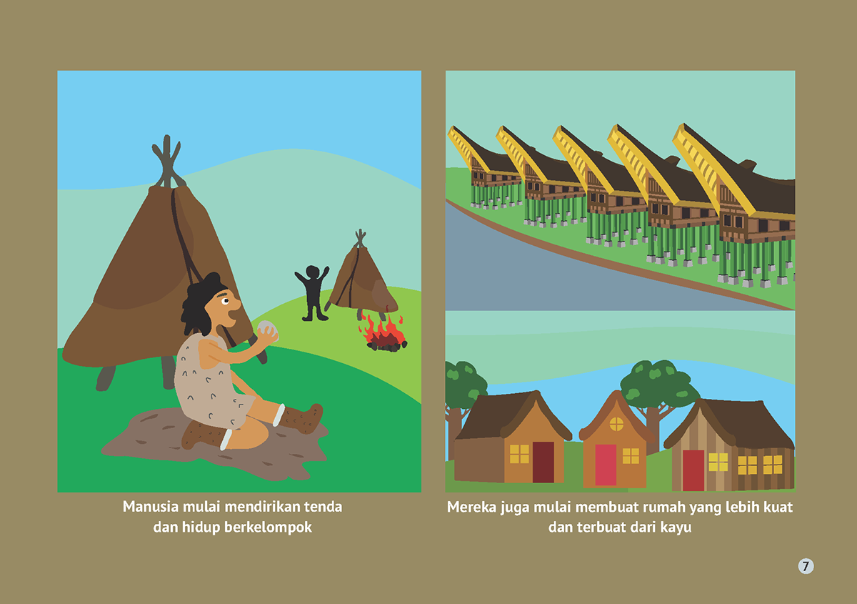 culture ILLUSTRATION  indonesia nusantara tribe book book illustration design poster