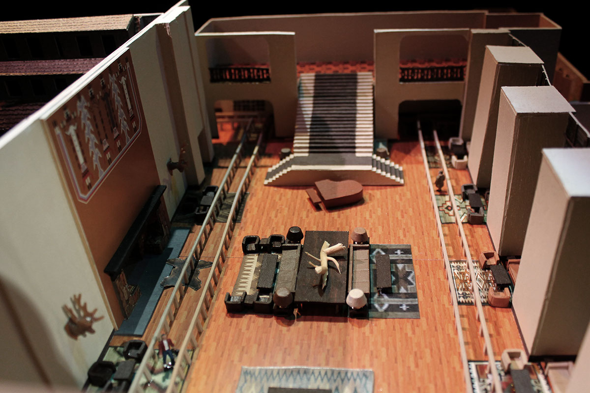 the shining Stanley Kubrick queue themed entertainment Theme Park Attraction model scale model Set Decoration