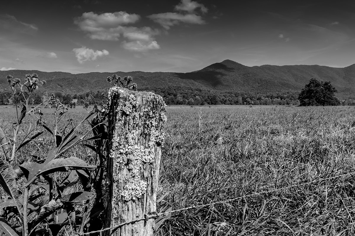 Landscape countryside farm SKY mountains history b&w valley