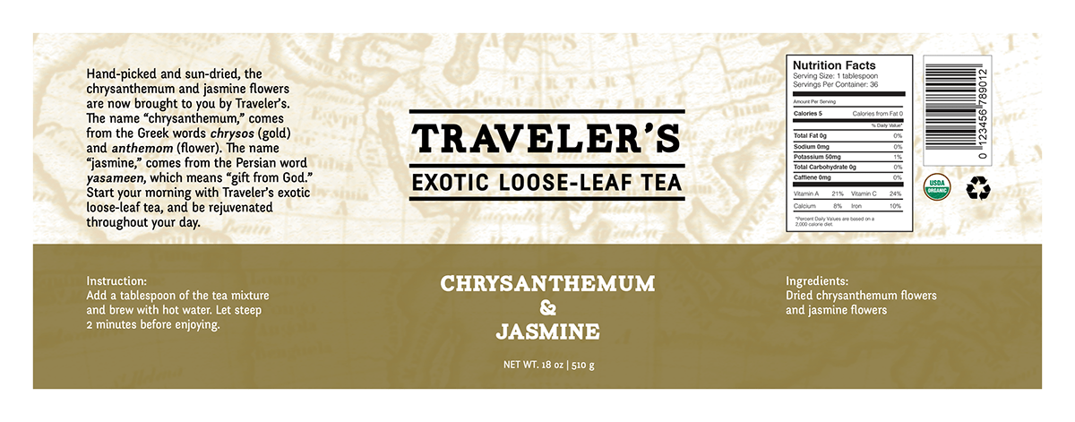 tea brand tea traveling exotic loose-leaf tea compass logo commercial design system Adobe Portfolio