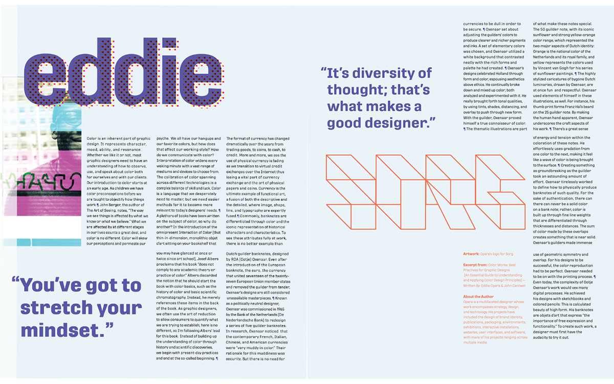 animation  branding  color digital Eddie Opara graphic design  grid Layout type typography  
