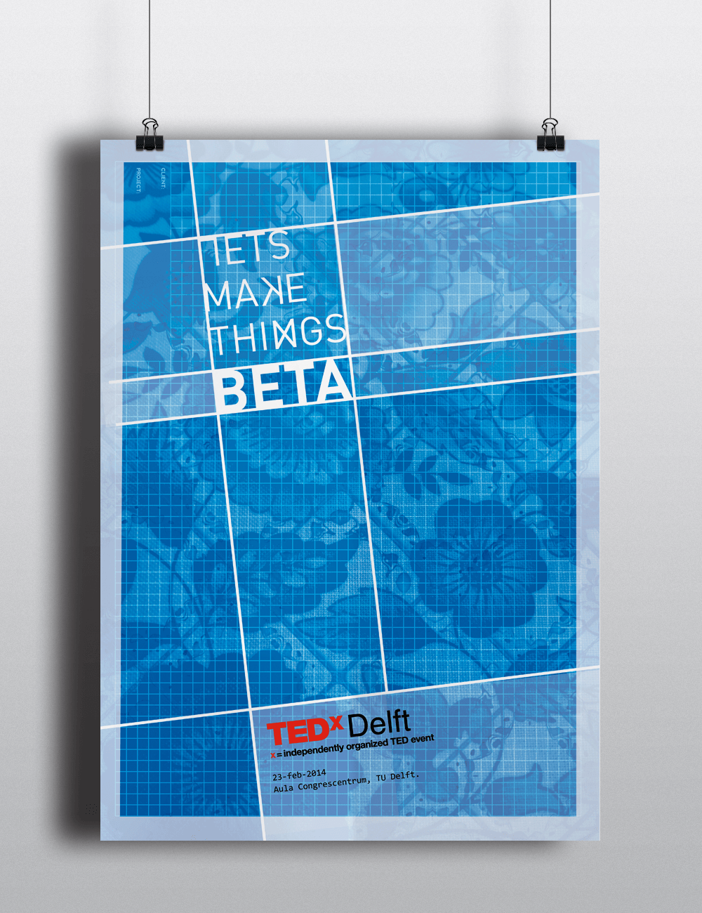 TEDx TEDx Delft SGÖN graphic design Let's make things beta