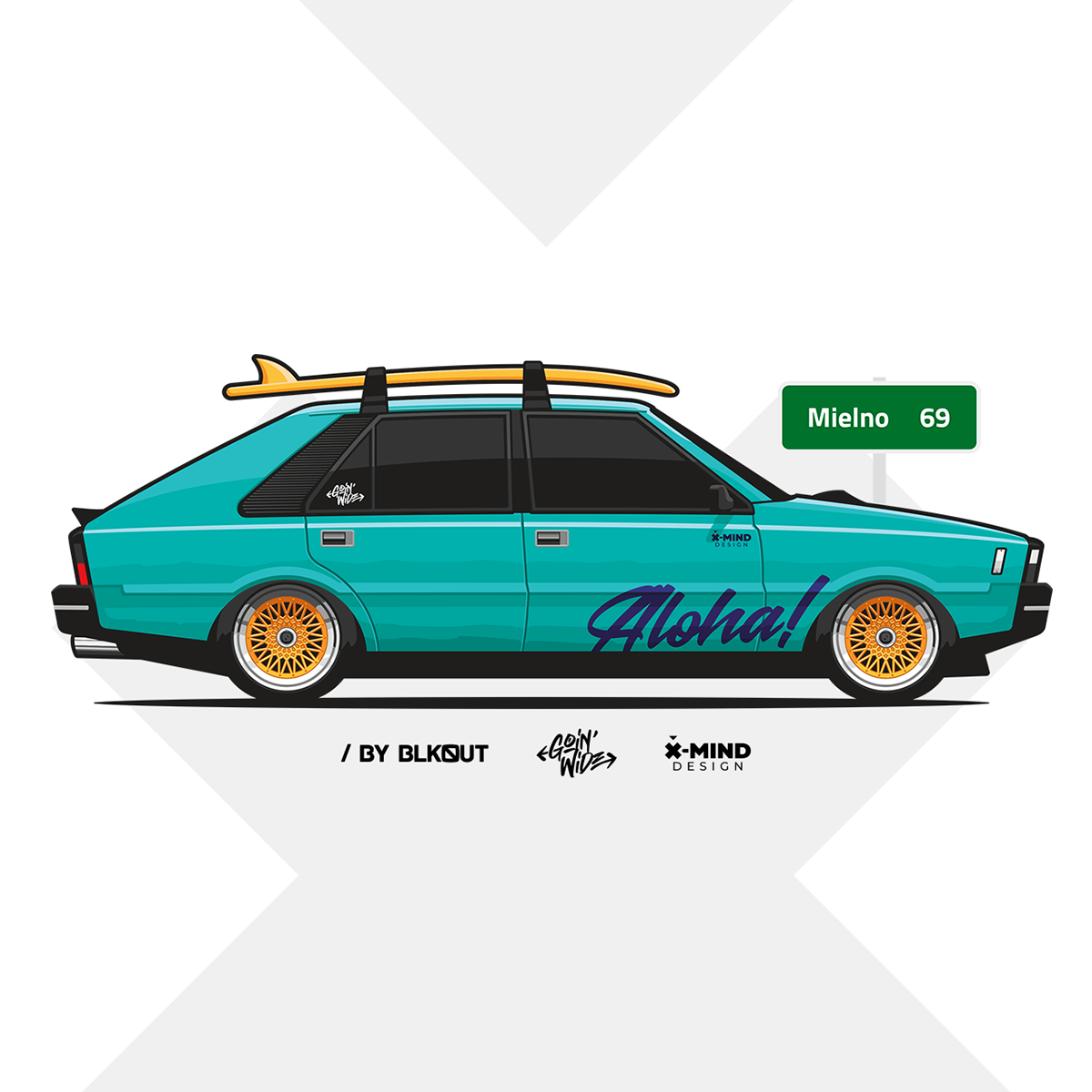80s automotive   car Cars ILLUSTRATION  Retro Synthwave vector youngtimer