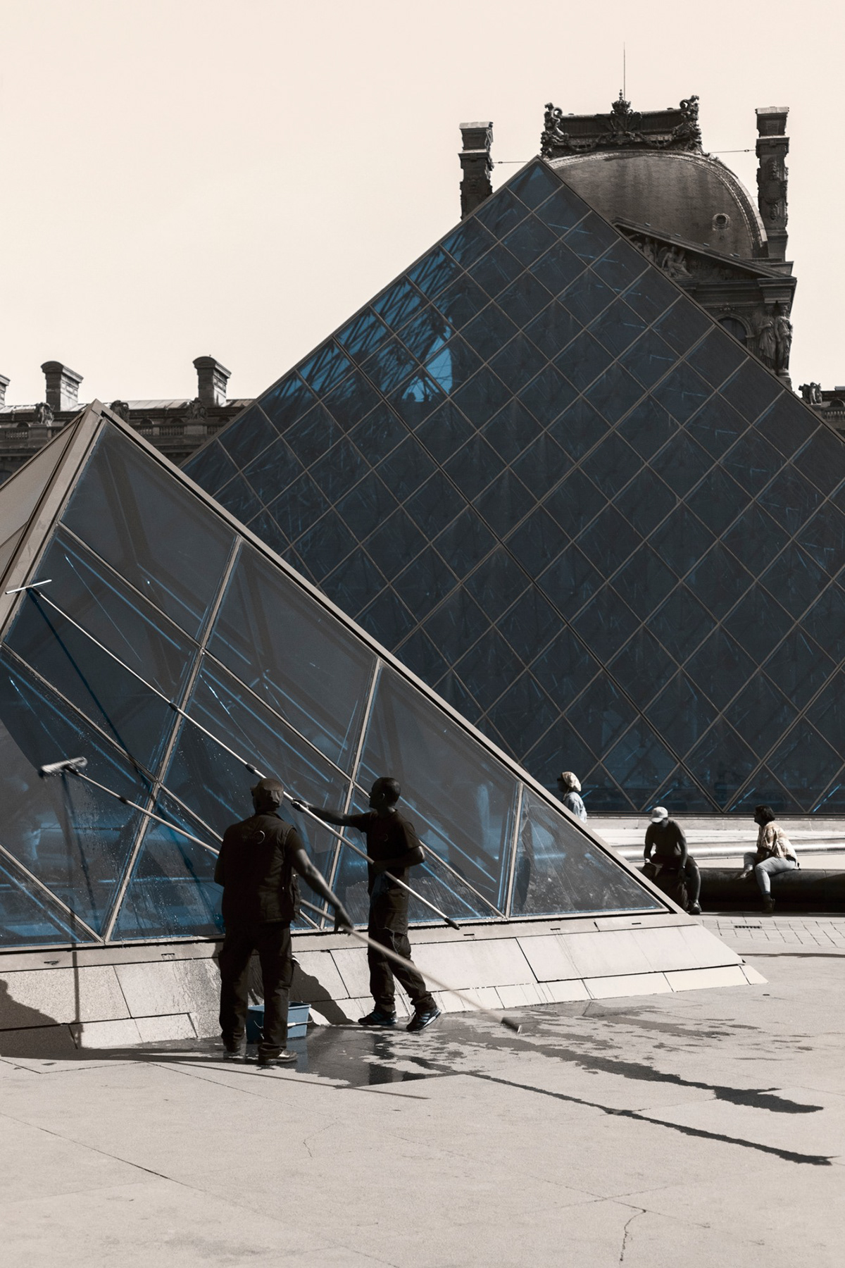 architecture louvre museum Paris Photography  pyramid street photography tourist Travel ultraviolet