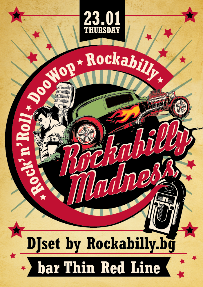 Rockabilly Rockabilly.bg 50s Style Rock'n'Roll vintage flyers posters