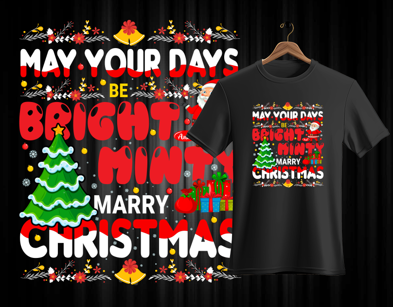 Merry Christmas xmas Christmas tshirt T-Shirt Design winter new year celebration festival typography  