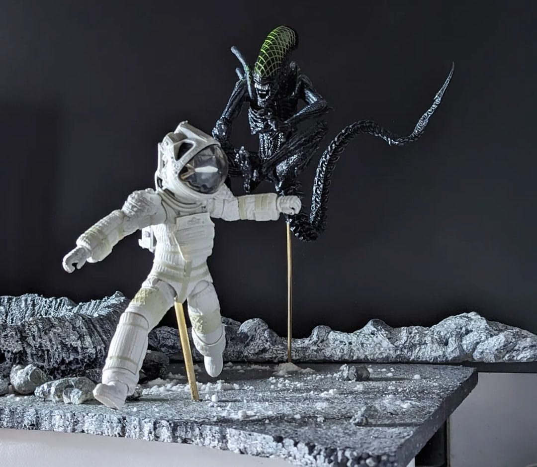 alien Xenomorph Ridley Scott Action Figure toy Photography  photoshop Graphic Designer design NECA