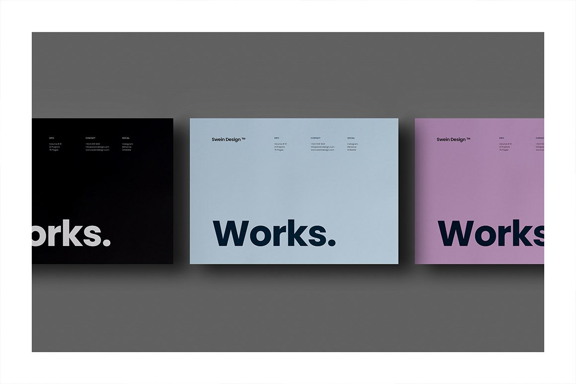 brochure clean creative designer graphic design  minimal portfolio template work portfolio