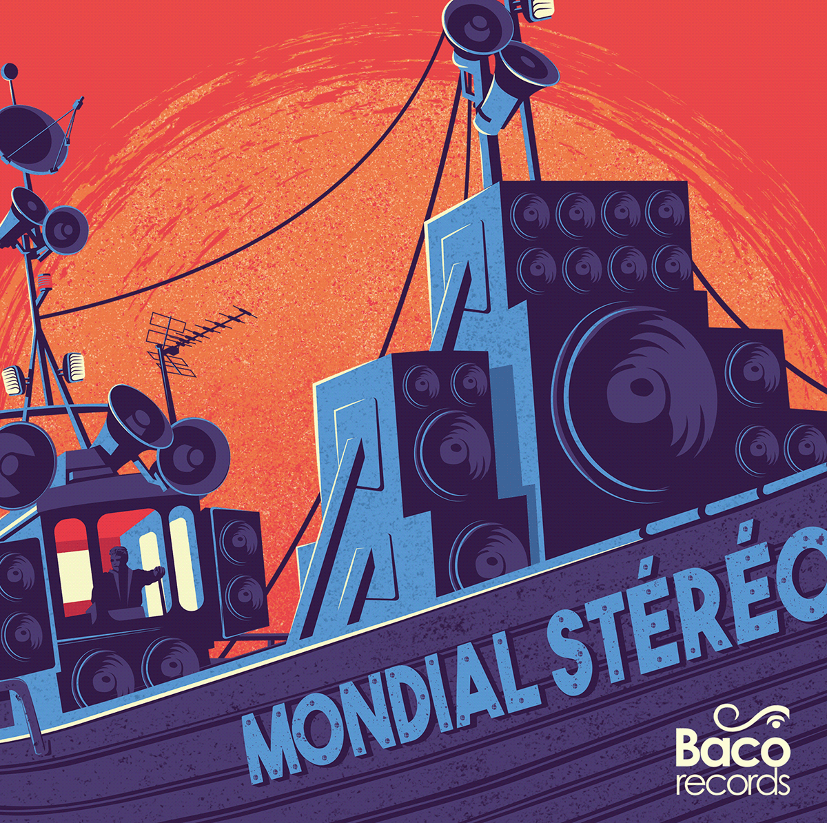 BACO hurlements Leo Label cover Album music boat stereo Mondial