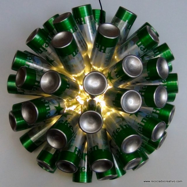 recycling bottles reciclado upcycling aluminium reciclaje Lamp lampara Iluminación light decoracion Interiorismo