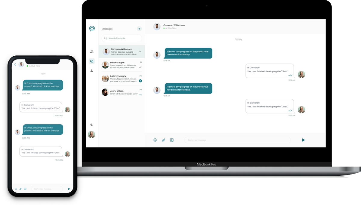Chat messenger UI UI/UX Figma user interface Mobile app user experience Website landing page