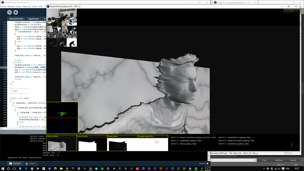 processing glsl shader kinect 3d scan creative coding Creative Technology generative design 3D lighting material