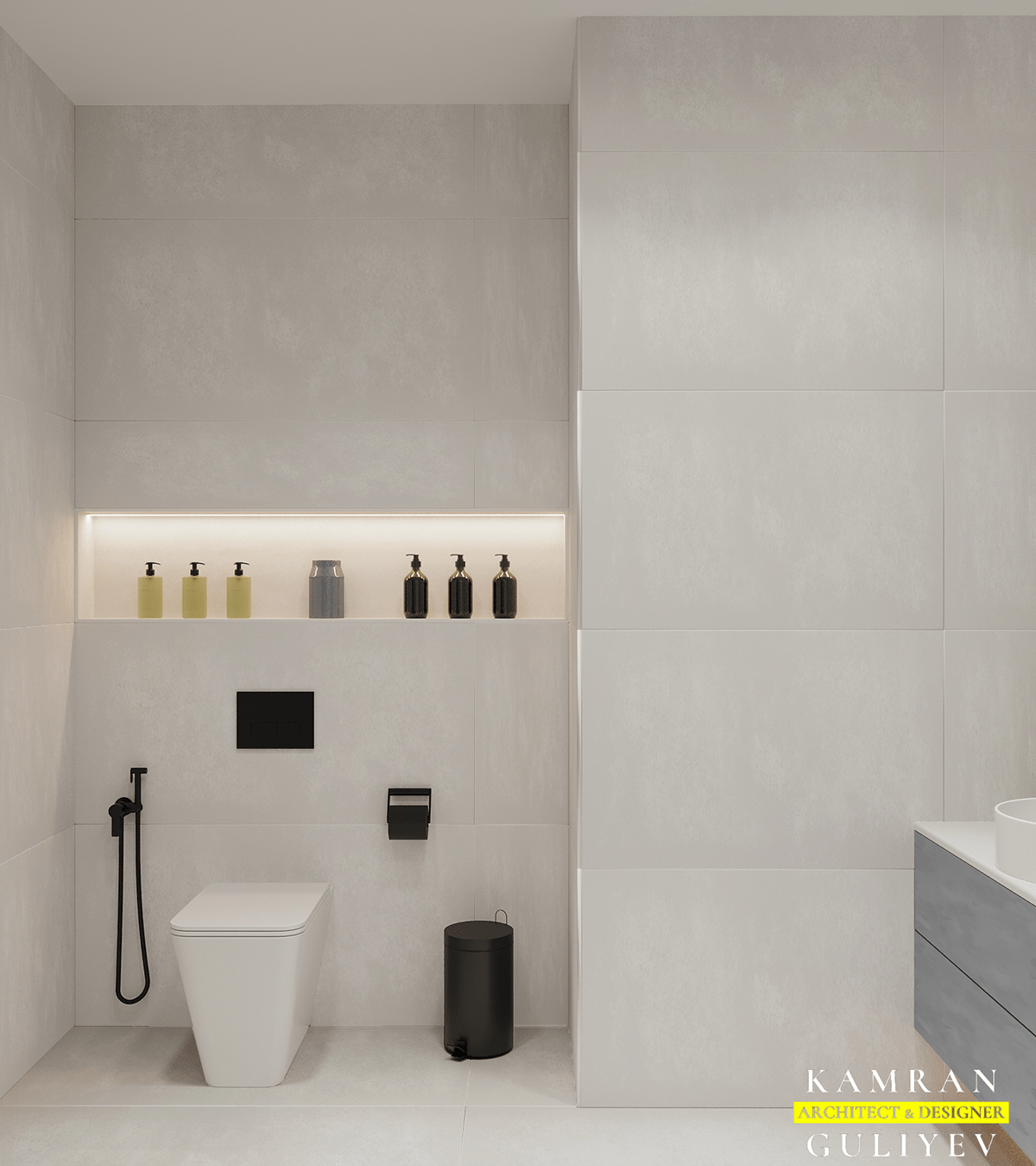 3dvisualization architecture archviz baku bathroom bedroom corona minimalist modern wc