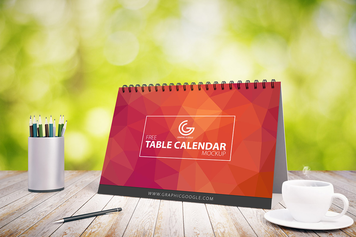 table calendar mockup Calendar mockup