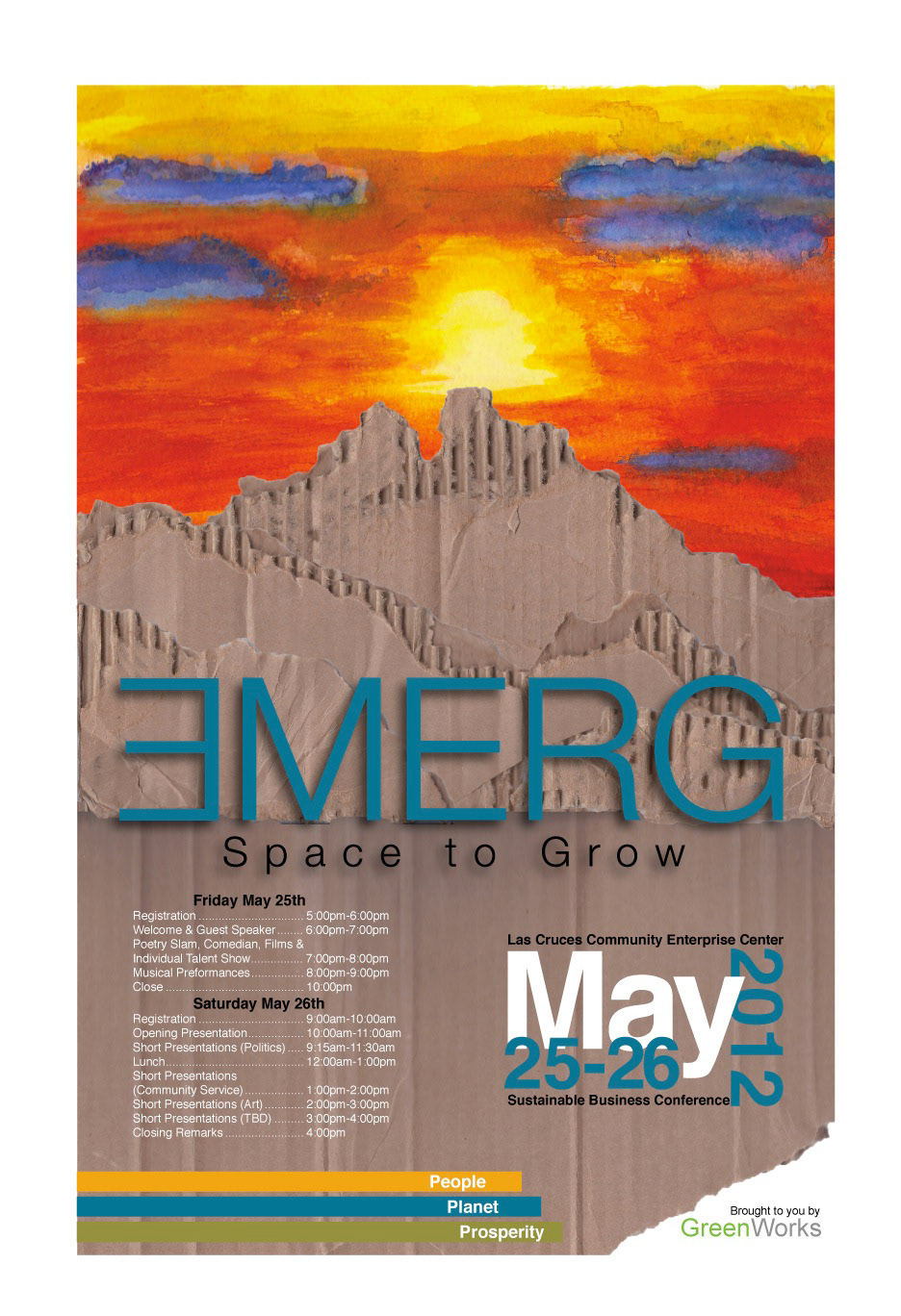 emerg   Poster Design ticket design brochure design graphic design  Sustainability