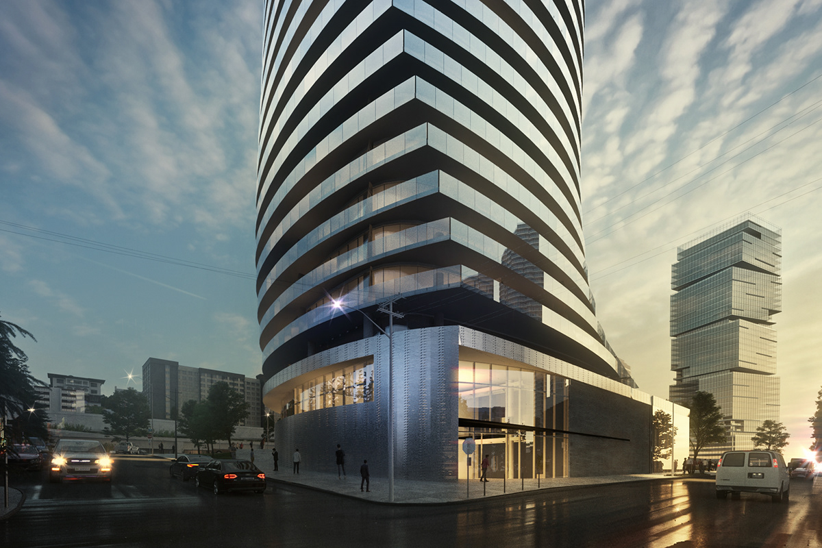 motiv motyw podwojewski seattle architecture rendering archviz Perkins+Will skyscraper residential