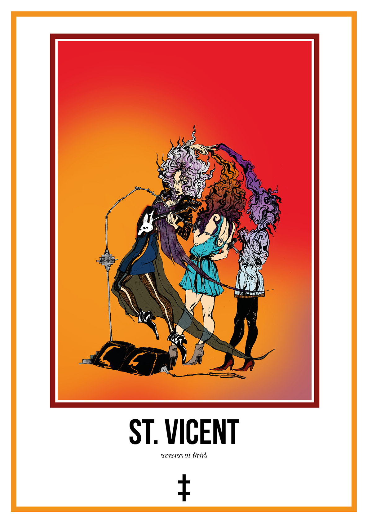 St.Vicent ComicStyle rising Ascend bright poster photoshop art song